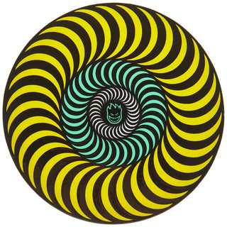 Spitfire Skateboard Tri-Color Swirl Bighead Sticker Yellow/Green 5.5"