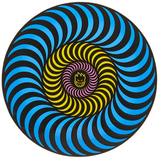 Spitfire Skateboard Tri-Color Swirl Bighead Sticker Blue/Yellow 5.5"