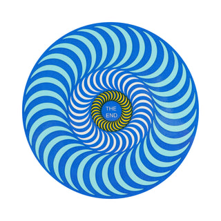 Spitfire Skateboard Tri-Color Swirl Neon Sticker Blue 5.5"