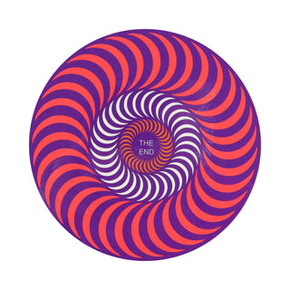 Spitfire Skateboard Tri-Color Swirl Neon Sticker Purple 5.5"