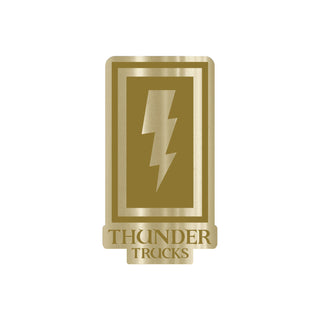 Thunder Skateboard Boxed Bolt Sticker Gold 3.25"