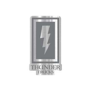 Thunder Skateboard Boxed Bolt Sticker Silver 3.25"