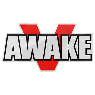 Venture Skateboard Wide Awake Sticker White/Red 6" x 3.25"