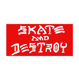 Thrasher Skateboard Magazine Sticker Skate and Destroy Medium Red 4" x 2"