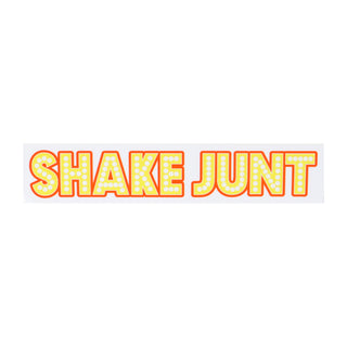 Shake Junt Skateboard Sticker Stretch Logo Pastel White 8" x 1.5"