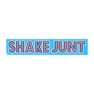 Shake Junt Skateboard Sticker Stretch Logo Pastel Blue 8" x 1.5"