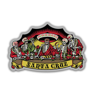 Santa Cruz Skateboards Skateboard Sticker Guzman Dead Diners Multi 4.25"