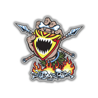 Santa Cruz Skateboards Skateboard Sticker Salba Screaming Witch Doctor Multi 4.5"