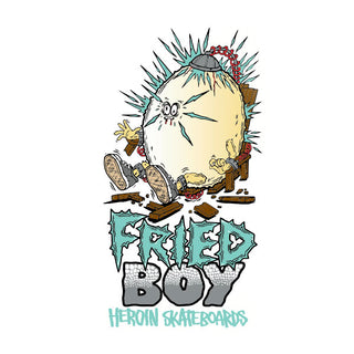 Heroin Skateboards Sticker Fried Boy 3.5" x 6"
