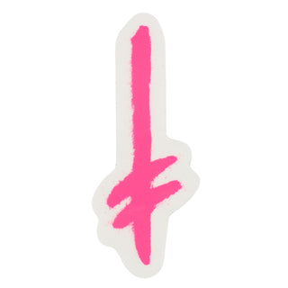 Deathwish Skateboards Sticker Gang Logo Mylar Pink 2.5" x 5.5"
