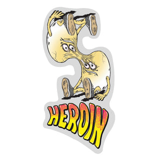 Heroin Skateboards Sticker Merged Egg 3.5" x 6"