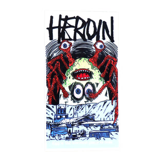 Heroin Skateboard Sticker Space Egg 2.5" x 5"