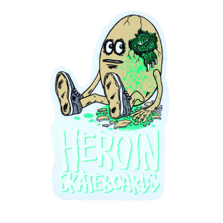 Heroin Skateboard Sticker Swampy Egg 3.25" x 5.5"