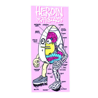 Heroin Skateboard Sticker Anatomy 6.5" x 2.75"