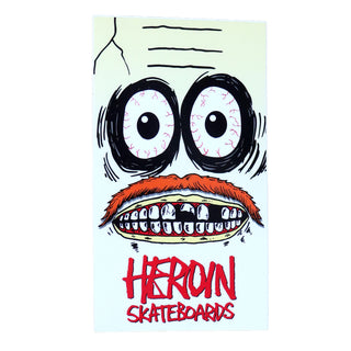 Heroin Skateboard Sticker Bloodshot Egg 3" x 5.75"