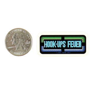 Hook Ups Skateboards Sticker - Mini Size - Logo Fever 1.875" x .875"