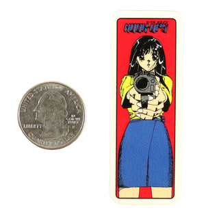 Hook Ups Skateboards Sticker - Mini Size - Barrel of a Gun 1" x 2.75"