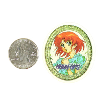 Hook Ups Skateboards Sticker - Mini Size - Portrait Redhead 1.6" x 1.8"