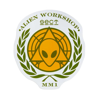 Alien Workshop Skateboards Sticker AWOL Orange 3.5" x 4"