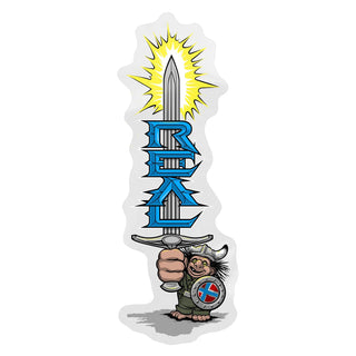 Real Skateboard Sticker Hermann Mighty Multi 2" x 5.5"