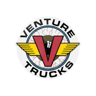 Venture Skateboard Sticker Bloodshot Eye White 2.5" x 2.5: