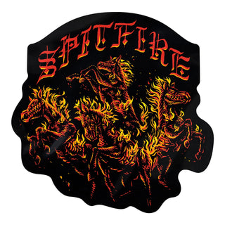 Spitfire Skateboard Sticker Apocalypse Black 4.75" x 4.5"