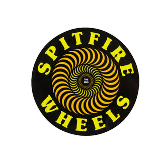 Spitfire Skateboard Sticker OG Classic Fill Black/Orange/Yellow 3"