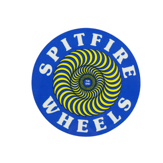 Spitfire Skateboard Sticker OG Classic Fill Blue/Yellow/White 3"