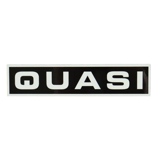 Quasi Skateboards Sticker Logo Rectangle Black/White 6" x 1.25"