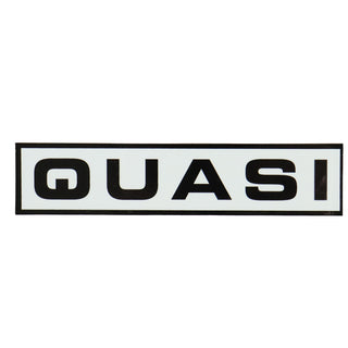 Quasi Skateboards Sticker Logo Rectangle White/Black 6" x 1.25"