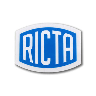 Ricta Font Logo Sticker 2" Blue Black