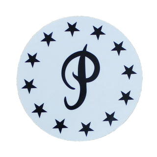 Primitive Sticker Star Circle Black/White 3.75"x3.75"