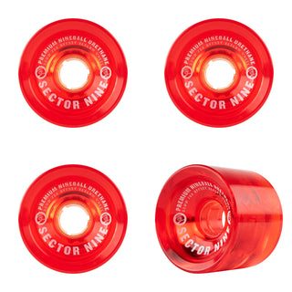 Sector 9 Longboard Offset Slalom Wheels Nineballs Red 69mm 78A