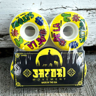Satori Skateboard Wheels 53mm Brian Delatorre De La Conical 101A with Independent Bearings