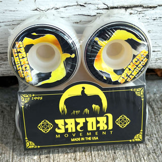 Satori Skateboard Wheels 52mm Spencer Hamilton Gold Elephant Conical 101A with Independent Bearings