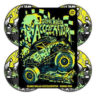 Slime Balls Skateboard Wheels 58mm Accelerator Vomit Mini 99A Black