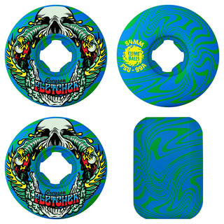 Slime Balls Skateboard Wheels 54mm Greyson Fletcher Guest Chubbies 99A Green Blue Swirl