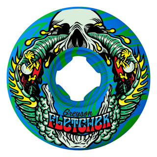 Slime Balls Skateboard Wheels 54mm Greyson Fletcher Guest Chubbies 99A Green Blue Swirl