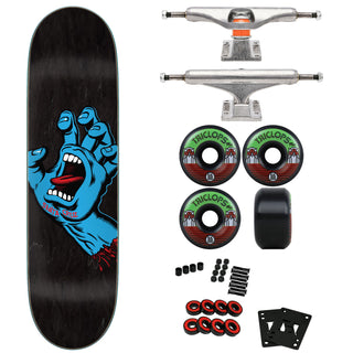 Santa Cruz Skateboard Black 8.6" with Independent Mids Trucks, Triclops Wheels
