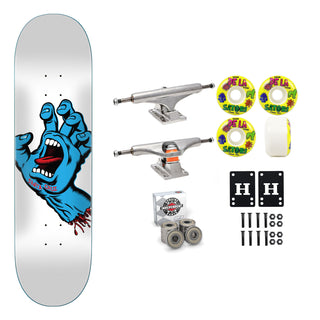 Santa Cruz Skateboard White 8.25" Independent Satori Premium Kit