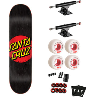 Santa Cruz Skateboard Complete Classic Dot 8.25" Ace Trucks Globe Wheels