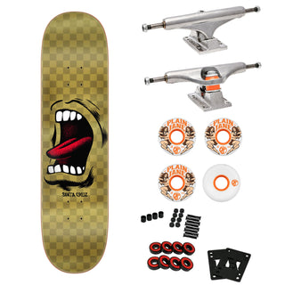 Santa Cruz Skateboard Complete Screaming Mouth 8.0" + Independent Trucks OJ Wheels