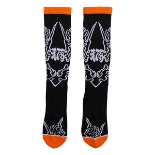 Creature Skateboards Socks Fortune Mid Crew Black 1 Pair