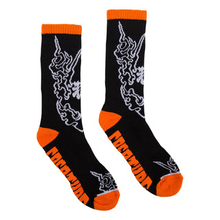 Creature Skateboards Socks Fortune Mid Crew Black 1 Pair
