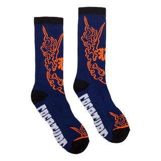 Creature Skateboards Socks Fortune Mid Crew Navy 1 Pair