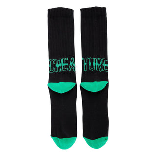 Creature Skateboard Socks Drop Out Crew Black