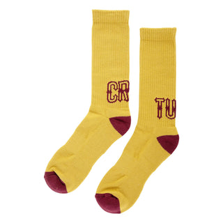 Creature Skateboard Socks Drop Out Crew Gold