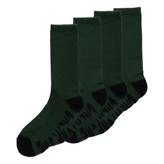 Creature Skateboards Socks Logo 2-Pack Crew Black/Green