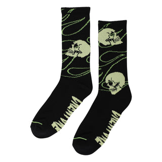 Creature Skateboards Socks Spiral Skull Black