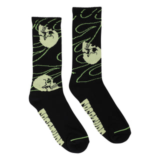Creature Skateboards Socks Spiral Skull Black